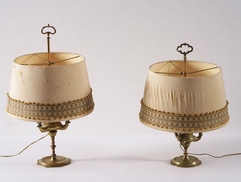 Due lumi in metallo  - Auction Antique - Cambi Casa d'Aste