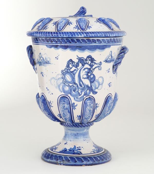 Vaso con coperchio. Liguria, XX secolo.