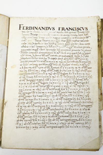 Manoscritto Pergamenaceo, Secolo XVI-XVII Raccolta di 3 Patenti o Decreti di Francesco Ferdinando...