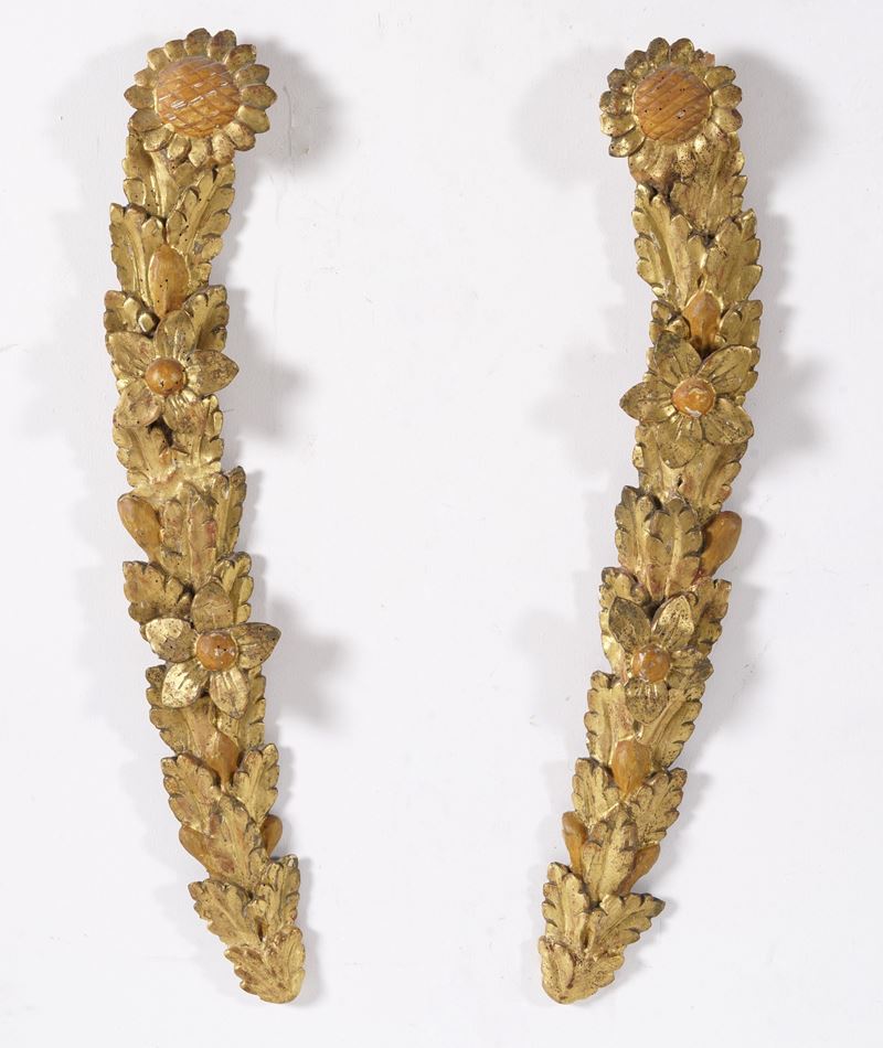 Due fregi dorati, inizio XX secolo  - Auction Antique - Cambi Casa d'Aste