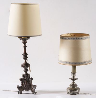 Due Lampade in Metallo Diverse