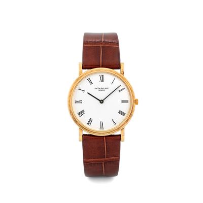 Elegante Calatrava Clos De Paris Ref 3520 in Oro Giallo 18k, Quadrante Bianco Numeri Romani, Cari...