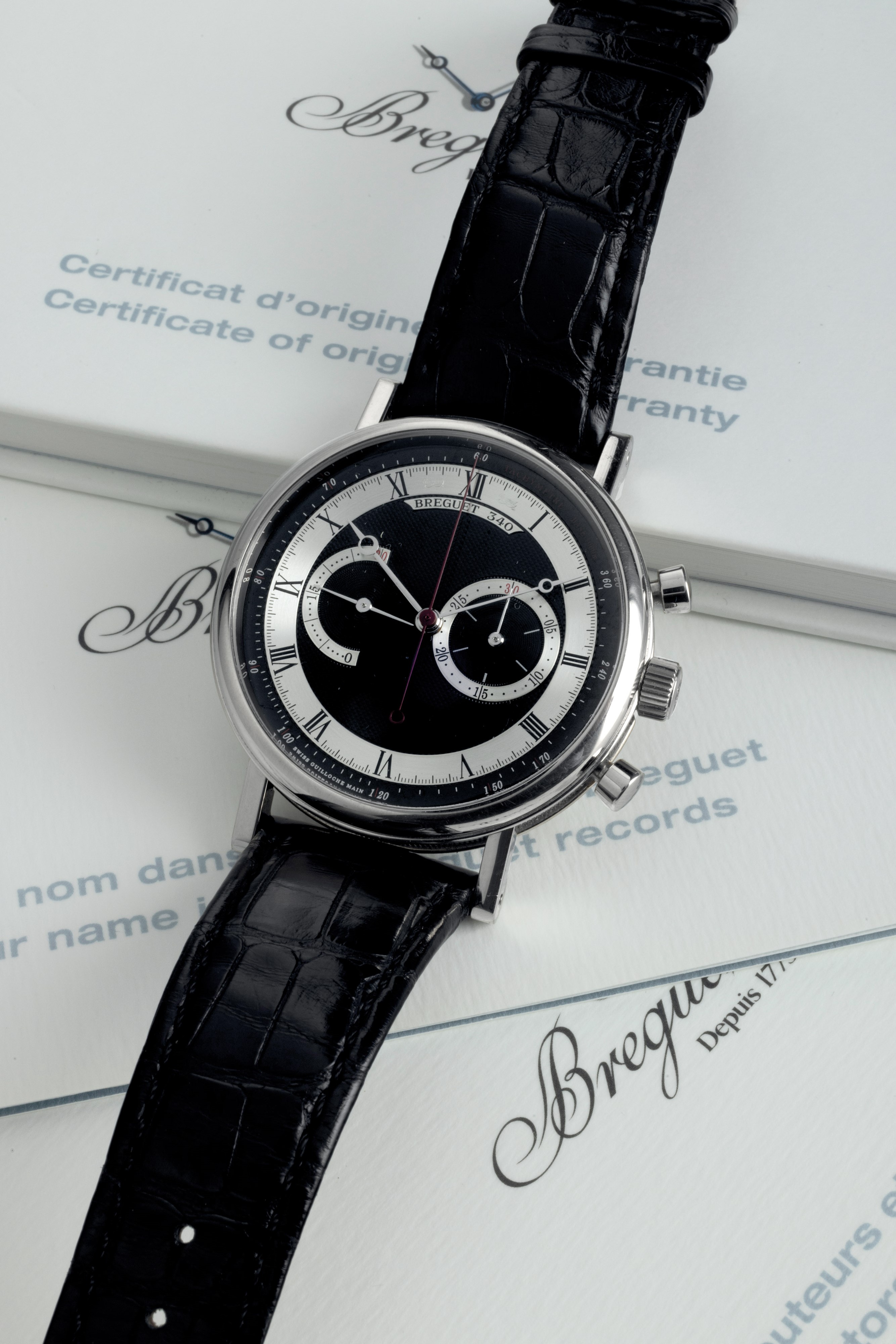 Breguet - Classique Chronograph Ref 5287 in Oro Bianco 18k, con Fondello a Vista Carica Manuale C...
