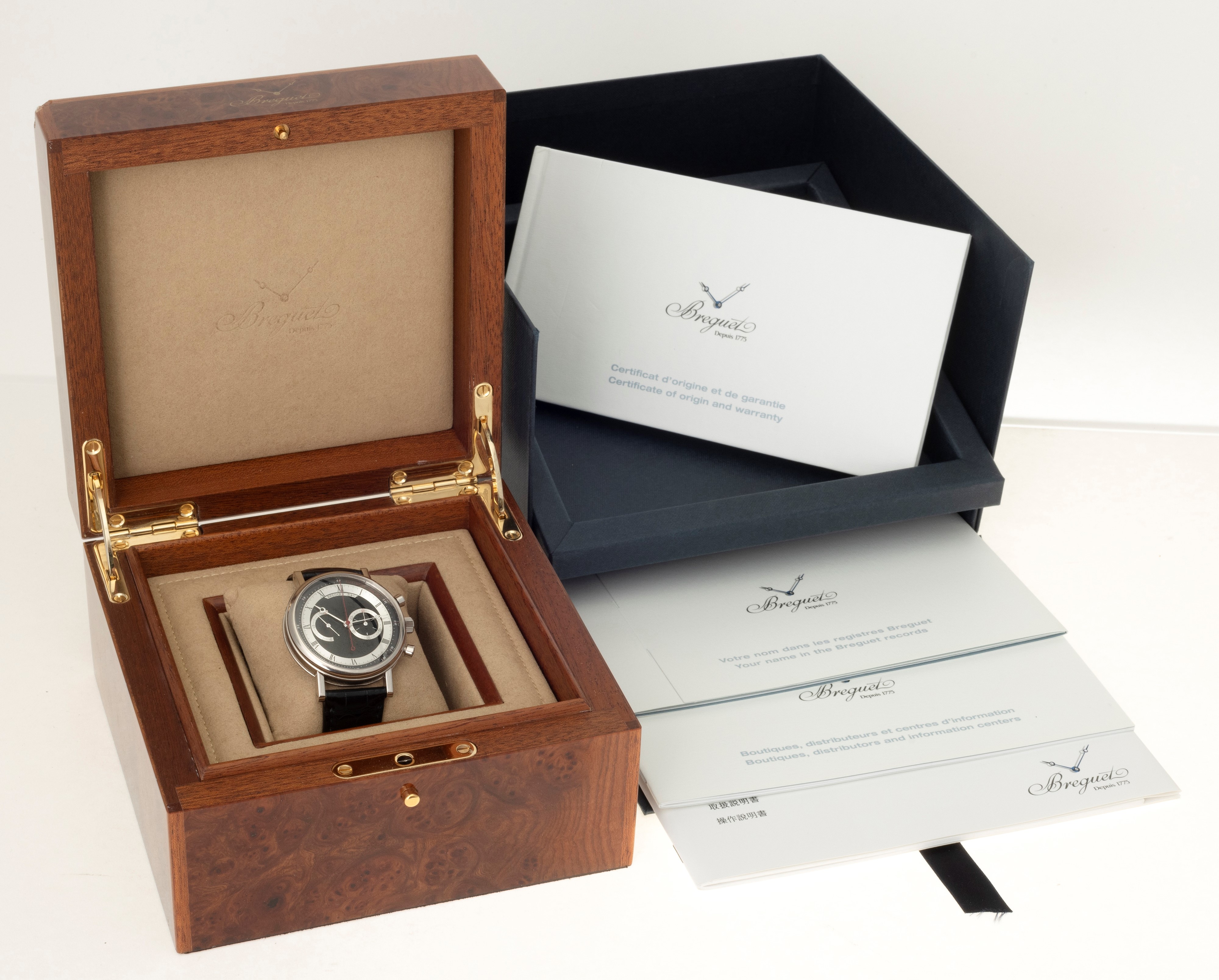 Breguet - Classique Chronograph Ref 5287 in Oro Bianco 18k, con Fondello a Vista Carica Manuale C...