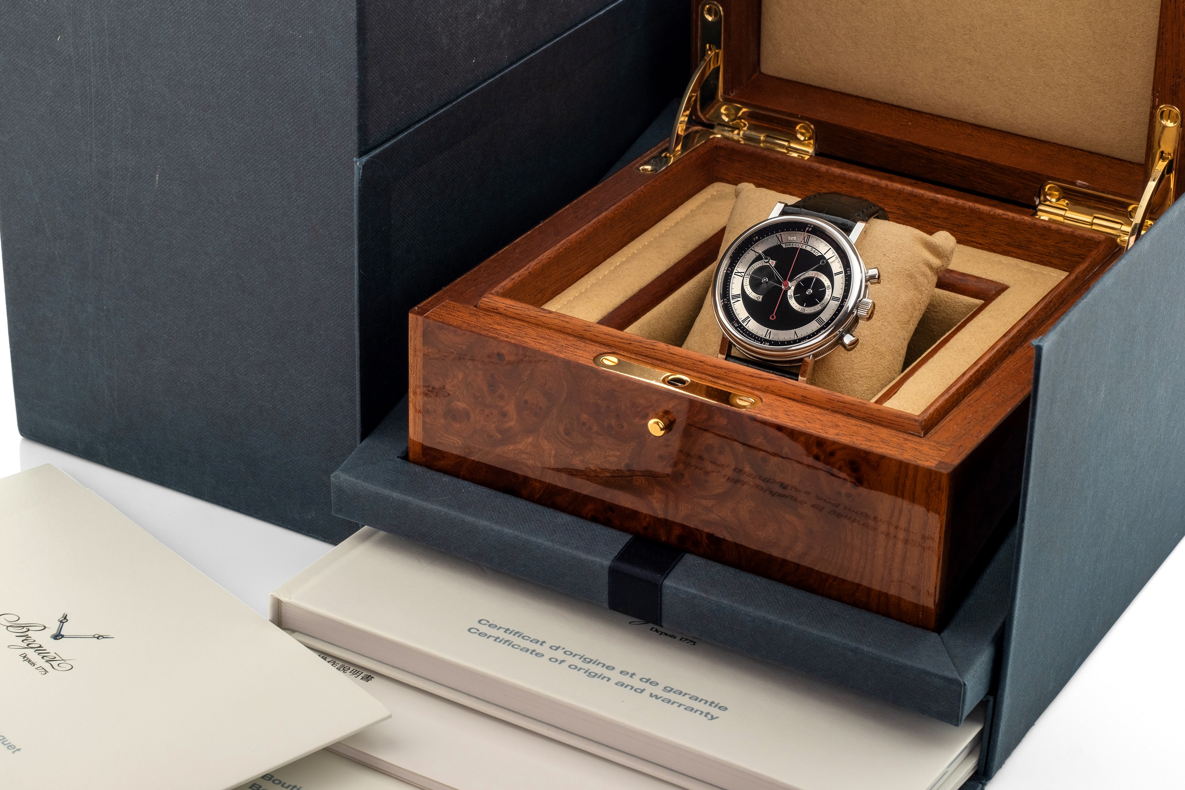 Breguet - Classique Chronograph Ref 5287 in Oro Bianco 18k, con Fondello a Vista Carica Manuale C...