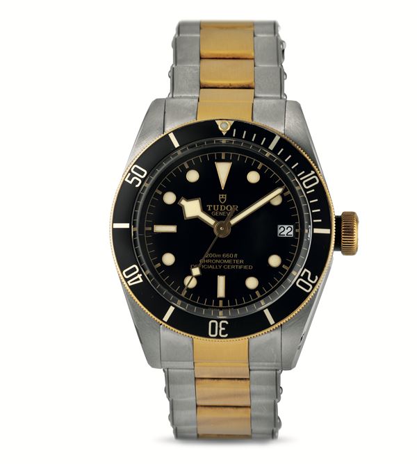 TUDOR - Black Bay ref 79733 steel and gold with rotating bezel, automatic movement complete with box and warranty