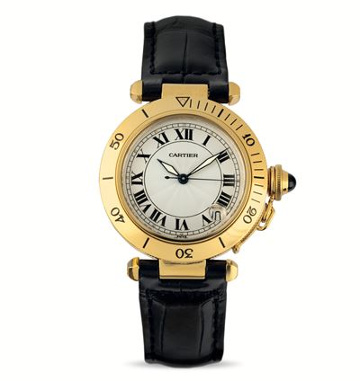 Pasha C Ref 1035 in Oro Giallo 18k Movimento Automatico con Datario, Accompagnato da Garanzia Ori...