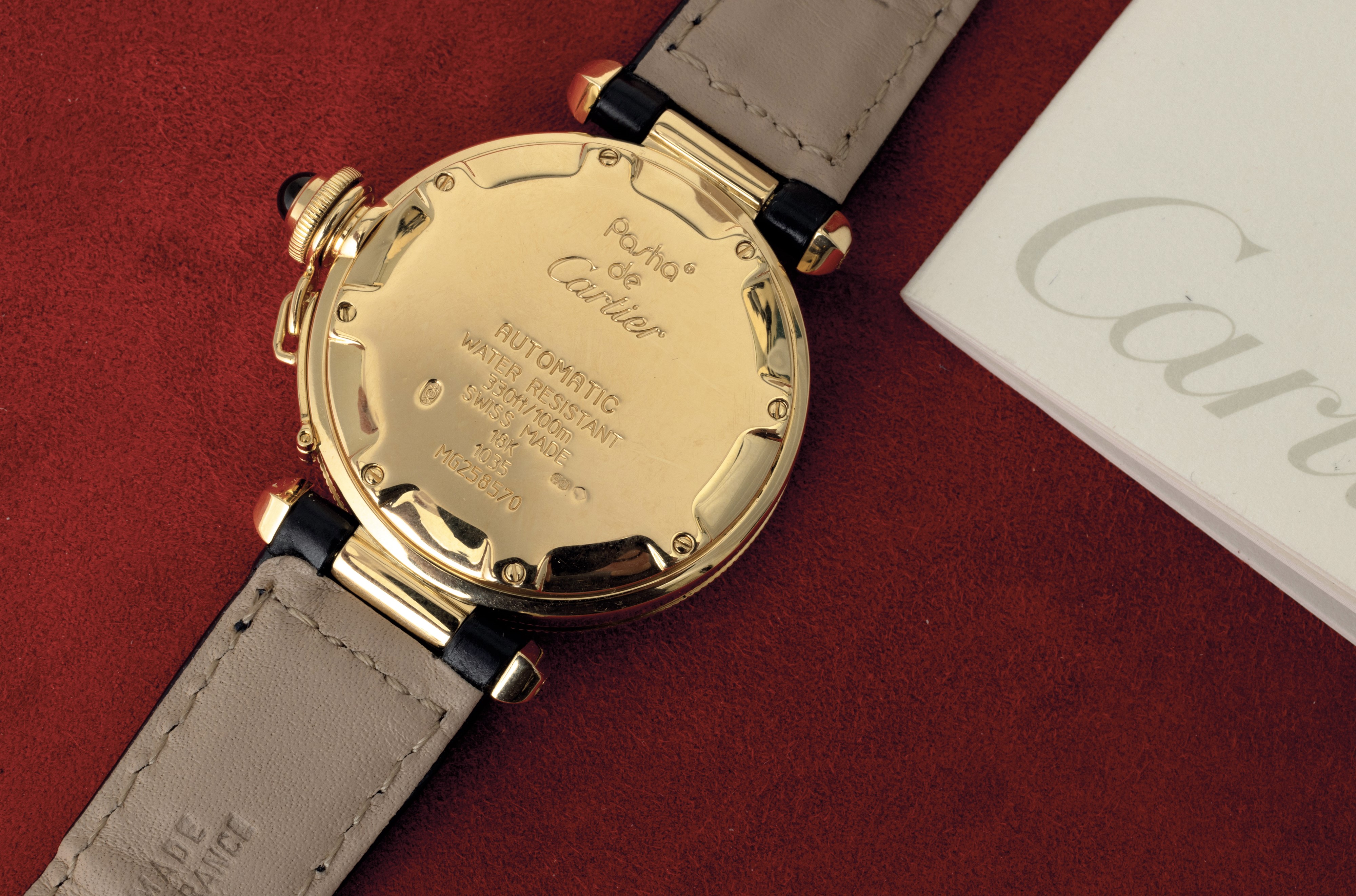 Cartier - Pasha C Ref 1035 in Oro Giallo 18k Movimento Automatico con Datario, Accompagnato da Ga...
