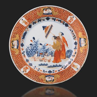 Piatto in Porcellana Imari, Cornelis Pronk, Cina, Dinastia Qing, Epoca Qianlong, XVIII Secolo