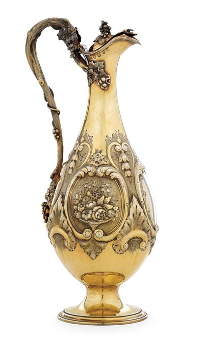 Caraffa. Birmingham, 1863, Argentiere Elkington&co