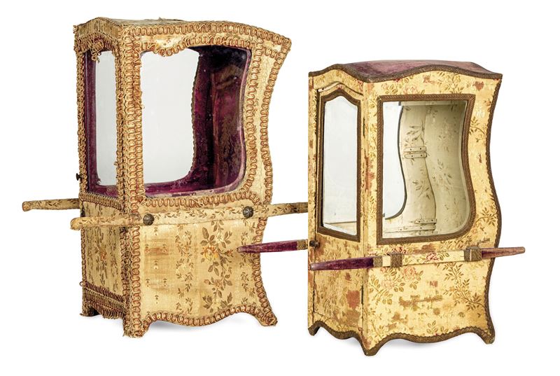 Due modelli di portantine, XIX secolo  - Asta Sei Secoli di Arti e Arredi - III - Cambi Casa d'Aste