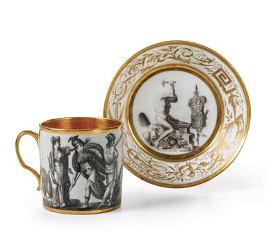 Tazza con Piattinoparigi, Manifattura Locré, 1790 Circa