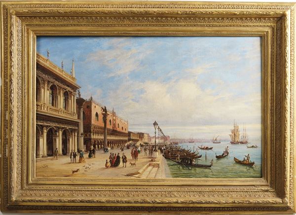 Venezia, veduta del Molo con la Libreria e Palazzo Ducale