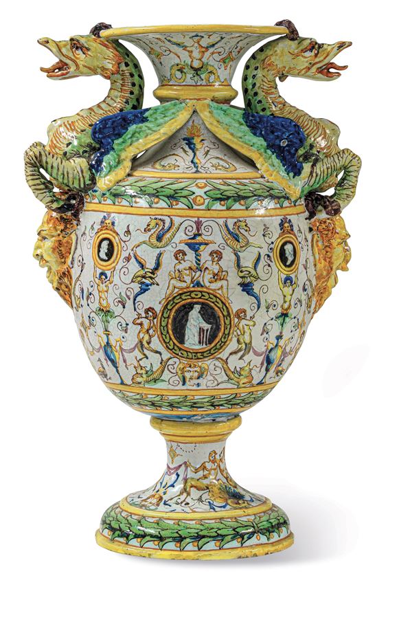 Grande vaso Bologna, Manifattura Minghetti, primi del XX secolo 