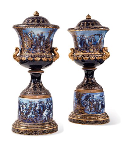 Coppia di Vasi Mediceiboemia, XIX-XX Secolo