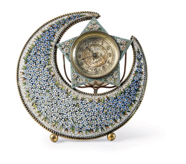 Orologio da tavolo in ottone. Birmingham, English United Clock&Co., XX secolo