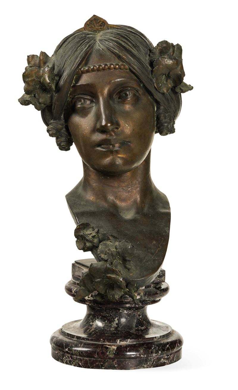 Vittorio Lavezzari : Allegoria della Primavera  - Auction 19th-20th Century Paintings and Sculptures - II - Cambi Casa d'Aste