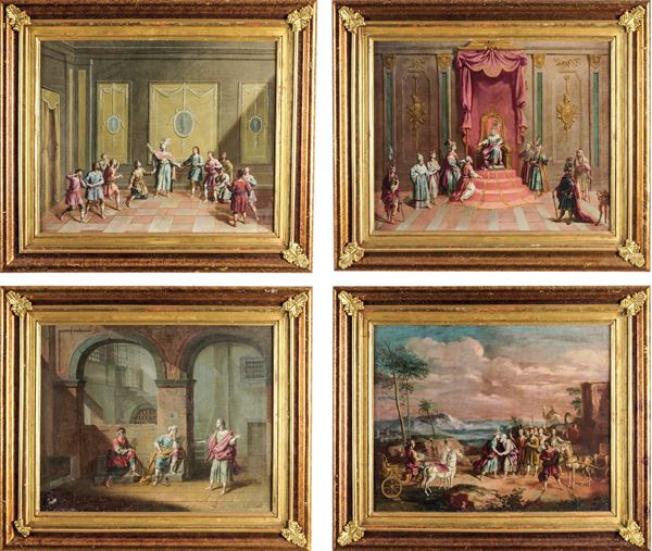 Scuola veneta del XVIII secolo Episodi tratti dall'Antico Testamento