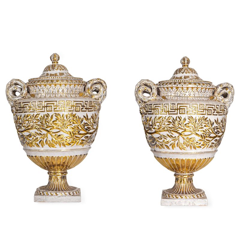 Galileo Chini : Fornaci di San Lorenzo, Mugello 1920 ca  - Auction 20th Century Decorative Arts - I - Cambi Casa d'Aste