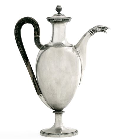 Caffettiera. Milano, XIX Secolo. Argentiere Giovanni Battista Scorzino (1813-1835)