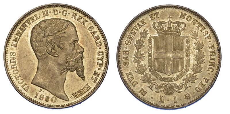 REGNO DI SARDEGNA. VITTORIO EMANUELE II DI SAVOIA, 1849-1861. Lira 1860. Milano.  - Auction Numismatics - Cambi Casa d'Aste