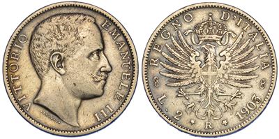 Regno D'italia. Vittorio Emanuele III di Savoia, 1900-1946. 2 Lire 1903. Aquila Sabauda.