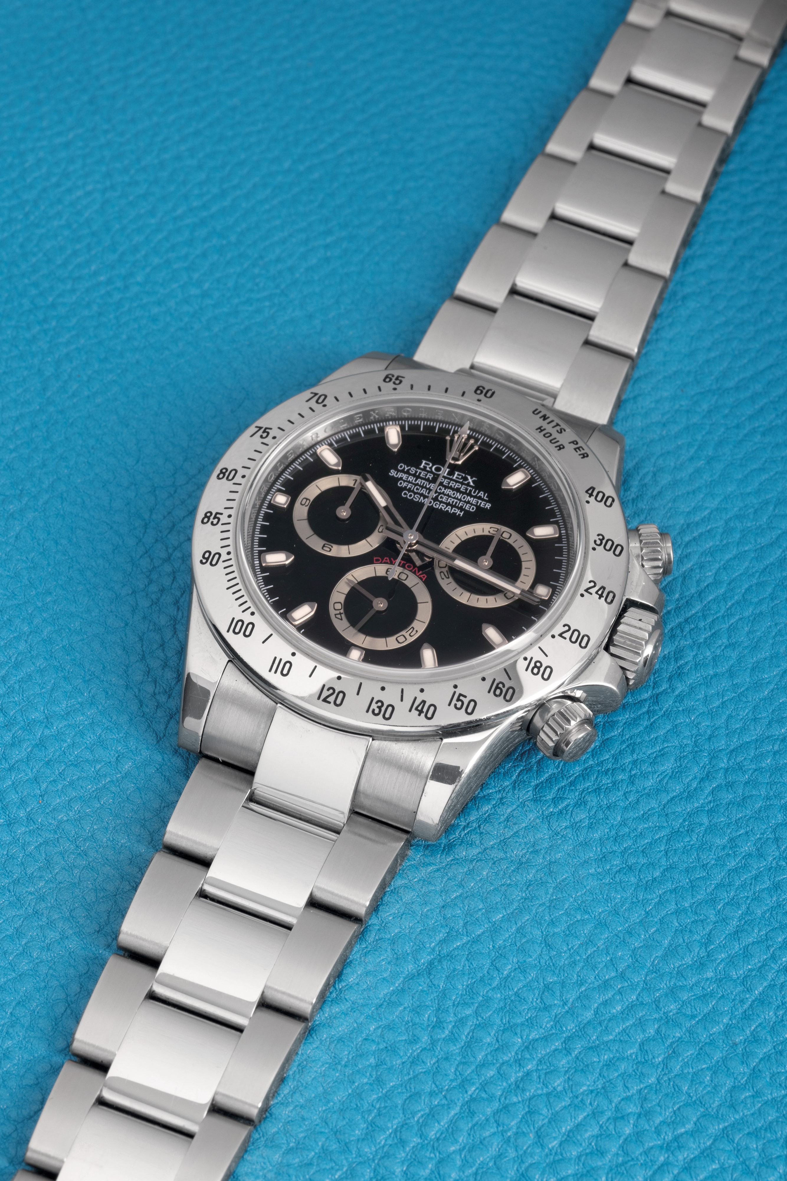 Rolex - Daytona Ref 116520, Quadrante Nero Indici Luminova, Lunetta Tachimetrica, in Acciaio Acco...