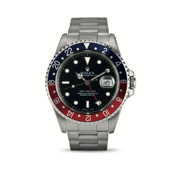 Rolex - GMT Master Pepsi ref 16700, steel two-tone rotating bezel, black glasses dial accompanied by original guarantee