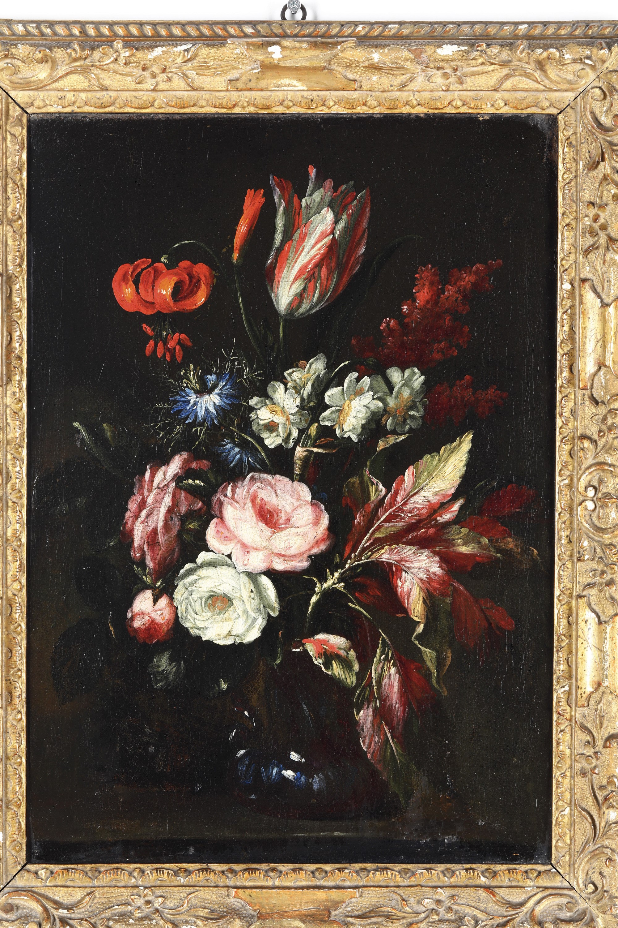Scuola del XVII Secolo Nature Morte con Vasi Fiori