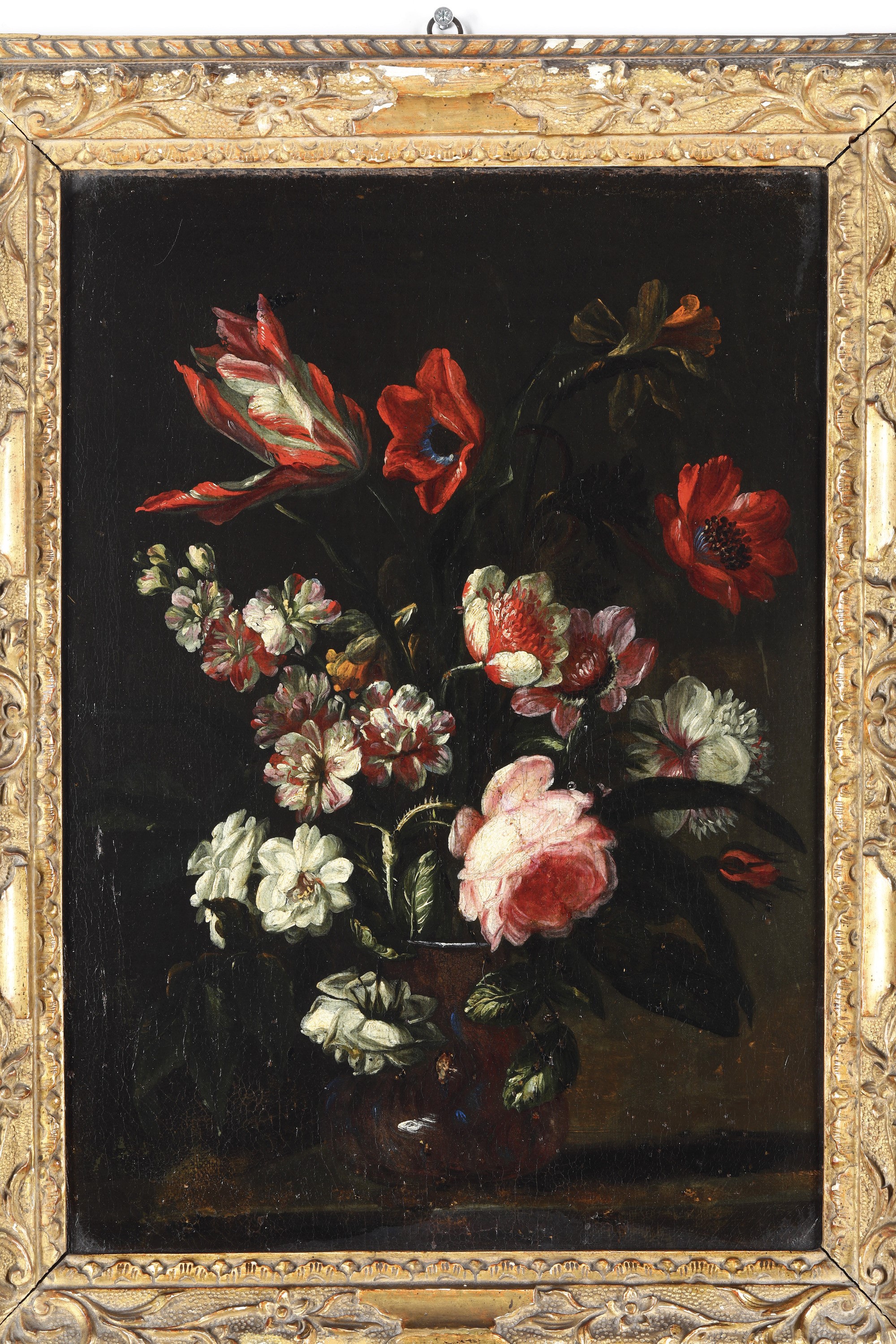Scuola del XVII Secolo Nature Morte con Vasi Fiori
