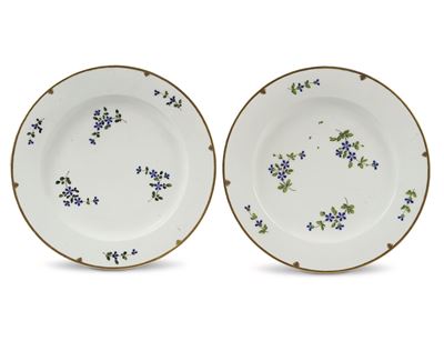 Coppia di Piattitorino, Manifattura di Vinovo, 1800 Circaperiodo Gioanetti (1780-1815)