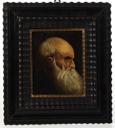 Scuola del XIX Secolo Profilo di Anziano