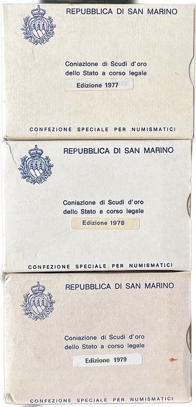 San Marino. Lotto di Tre Astucci.