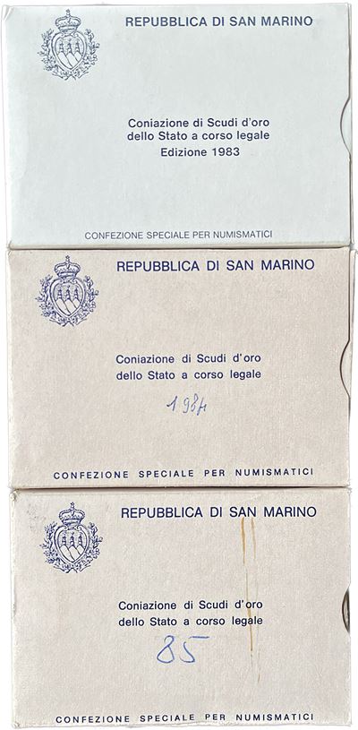 San Marino. Lotto di Tre Astucci.