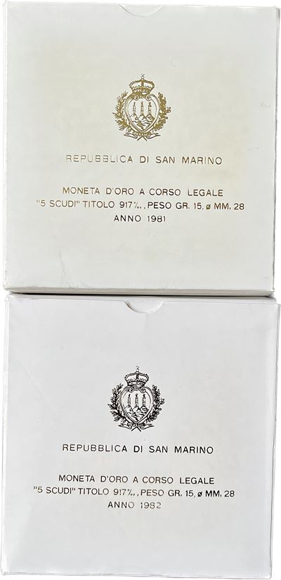San Marino. Lotto di Due Astucci.
