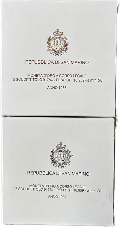 San Marino. Lotto di Due Astucci.