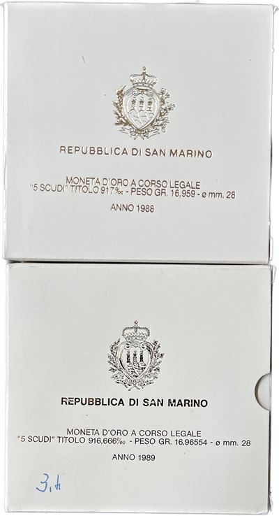 San Marino. Lotto di Due Astucci.