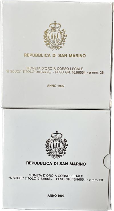 San Marino. Lotto di Due Astucci.