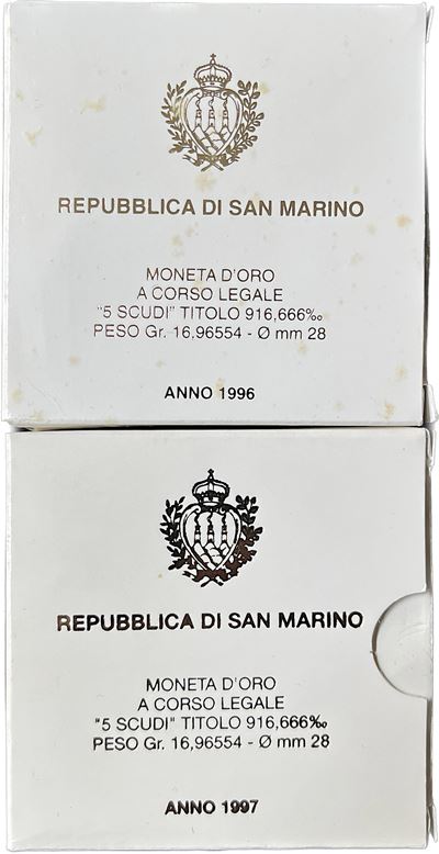 San Marino. Lotto di Due Astucci.