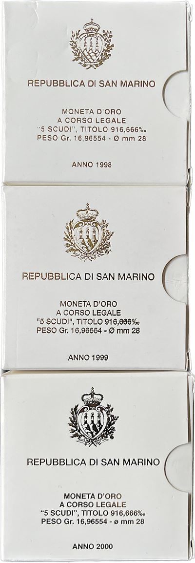 San Marino. Lotto di Tre Astucci.