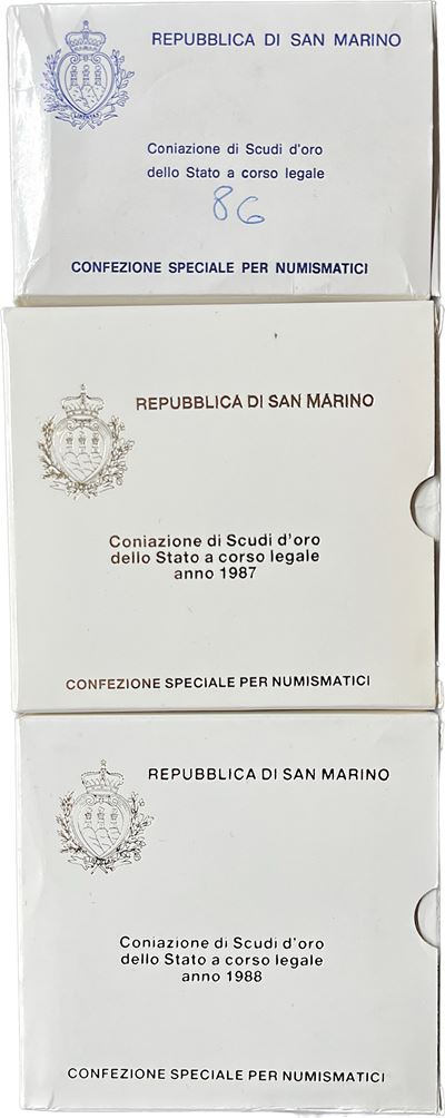 San Marino. Lotto di Tre Astucci.