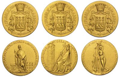 San Marino. Lotto di Tre Medaglie.