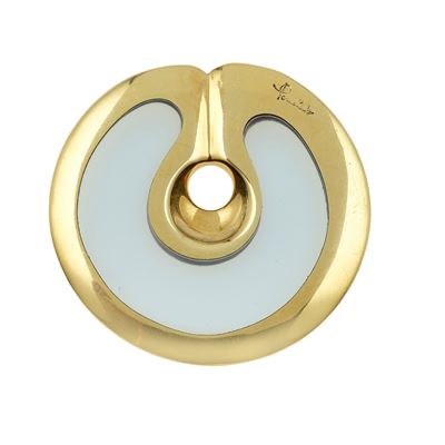 Pomellato, pendente in oro giallo 750/1000 con resina