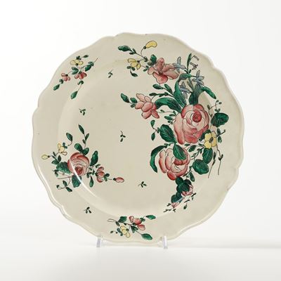 Piatto.savona, Manifattura Boselli, 1790-1795 (decorazione).wedgwood (terraglia)