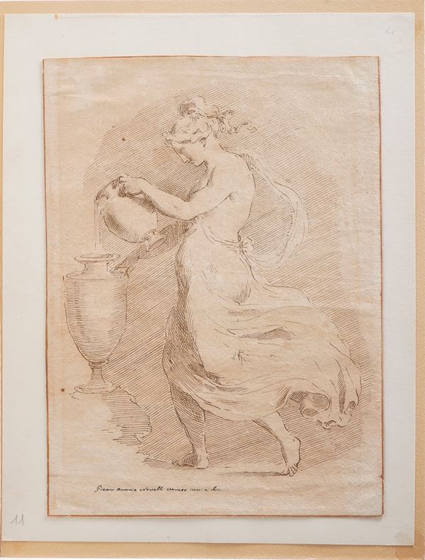 Pietro Antonio Novelli - Figura femminile con brocca e anfora