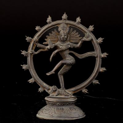 Figura in Bronzo Raffigurante Divinità, India, XX Secolo