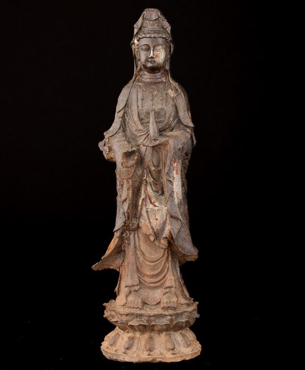 Figura di Guanyin in bronzo, Cina, XX secolo