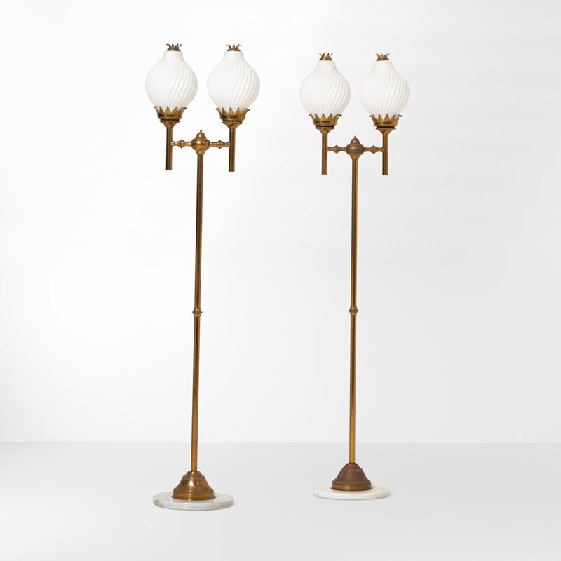 Angelo Lelii : Due lampade da terra mod. 12924  - Auction Design - Cambi Casa d'Aste