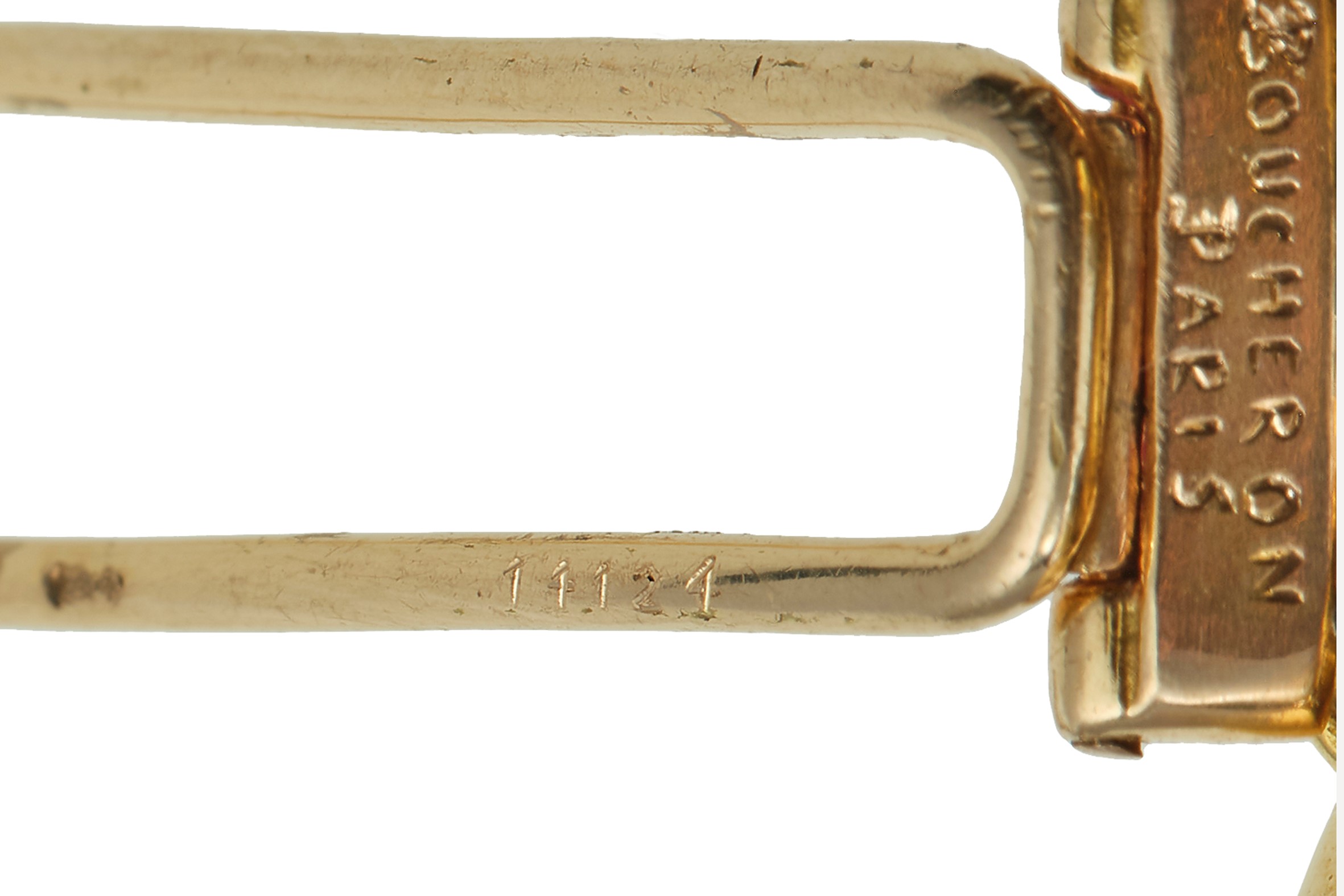 Boucheron, Clip “Rosa” con diamanti, montatura in oro giallo 750/1000
