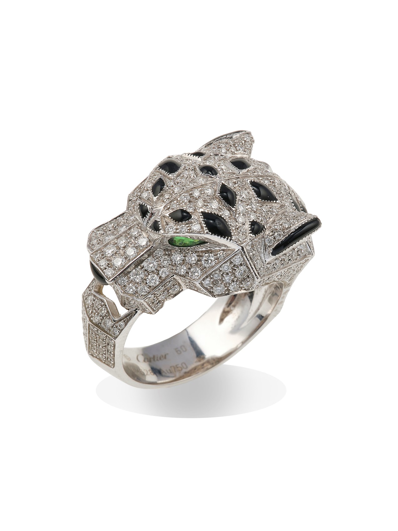 Cartier, Anello “Panthère” con diamanti, onice e smeraldi